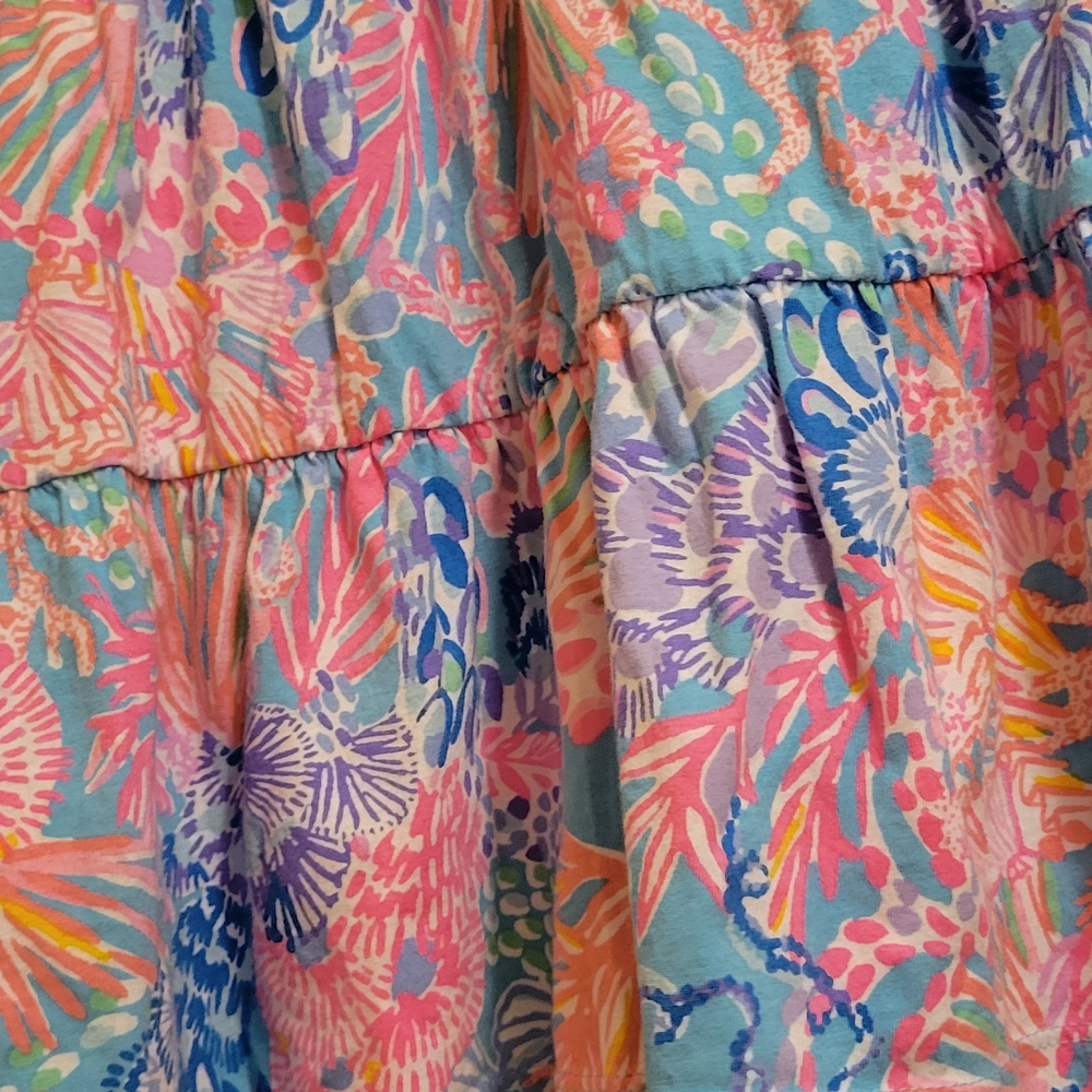 Lilly Pulitzer Girls  Geanna  Swing Dress In Splendor In The Sand  Size  S - Picture 8 of 11